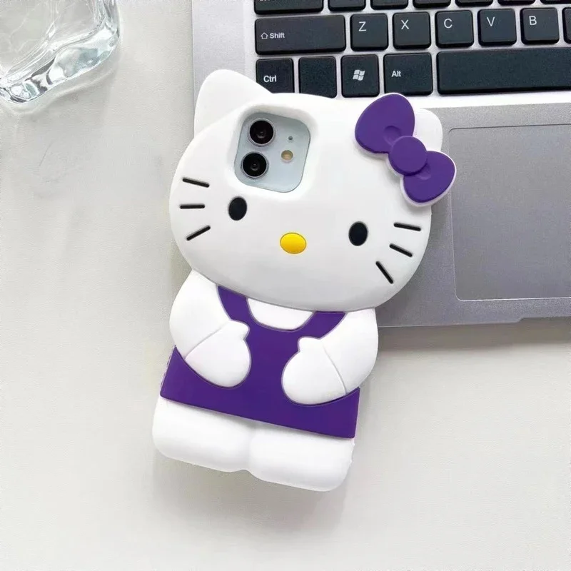 Hello Kitty cassa del telefono per IPhone 13 12 11 Pro Max Xsmax Xs Xr X 7 8 Plus 3d Stereo All-inclusive Anti-drop telefono Shell Cover