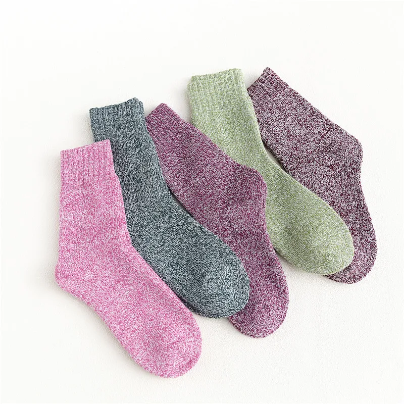 

5Pairs Athletic Crew Dress New Autumn Winter Thickened Enlarged Warm Women Sock Rabbit Wool Loop 8W245