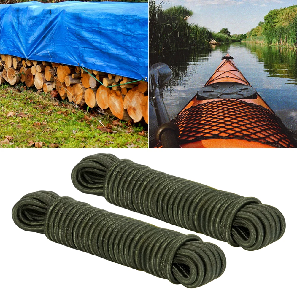 100 Stretch Bungee Cord Abrasion Resistant Marine-grade Construction Polyester Outer Sheath For Kayaks For Camping Gear