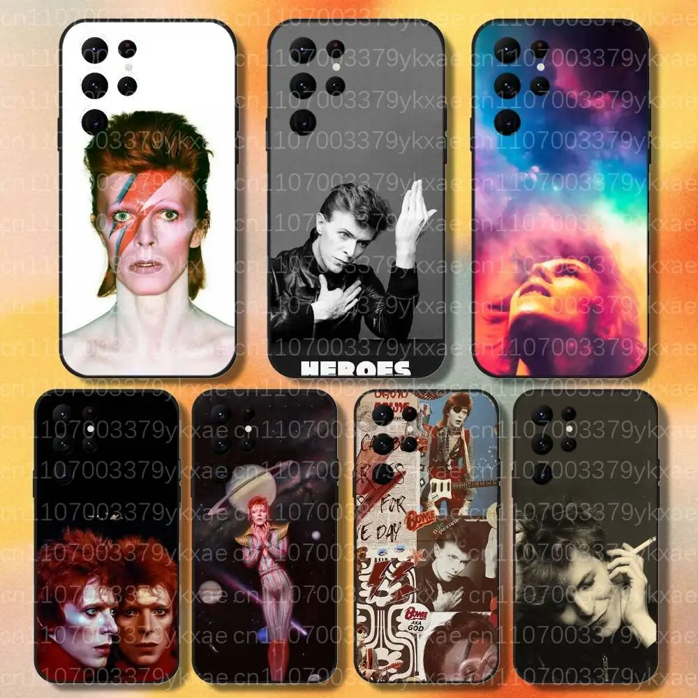 D-David Blackstar Bowie Phone Case For Samsung S 25,24,23,22,30,21,10,9,Ultra,Plus,Lite,FE,4,5G Black Soft Case