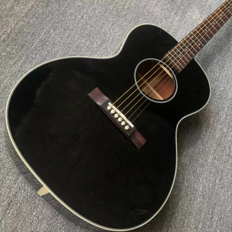 40 Inch Black L00 Acoustic Guitar Glossy Jumbo Bucket Spruce Solid Top Stage Performance Special Edition Free Shipping