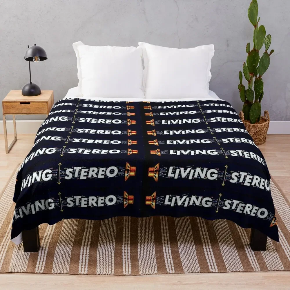 

Living Stereo Retro Logo Throw Blanket Soft Big Luxury Throw Blankets