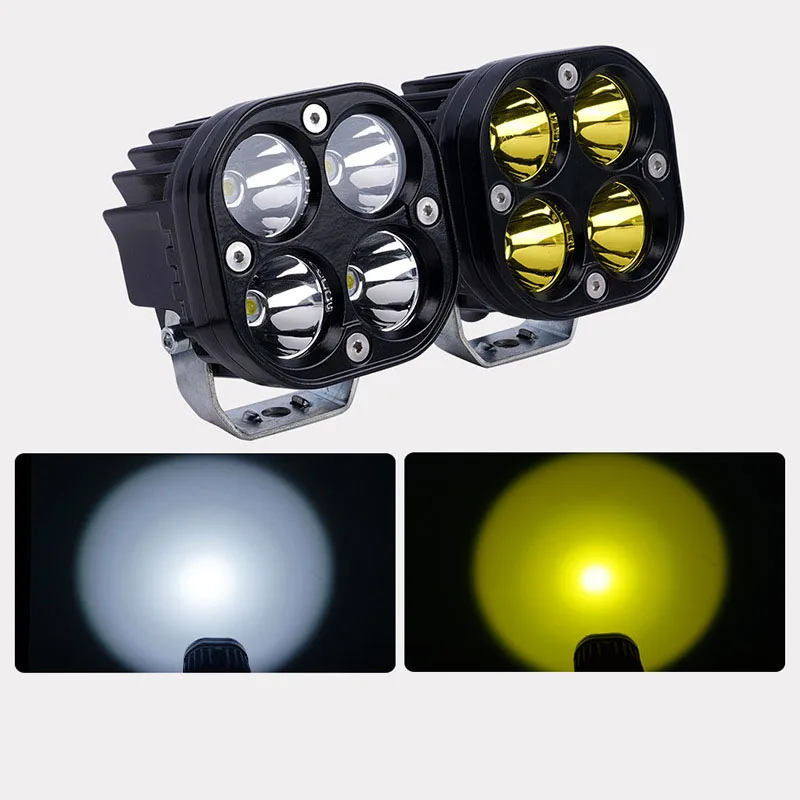 

3 Inch Motorcycle LED Spotlight Fog Light White Yellow Auxiliary Headlight Driving Lamp for Car Motorbike ATV SUV Cab 12V IP68
