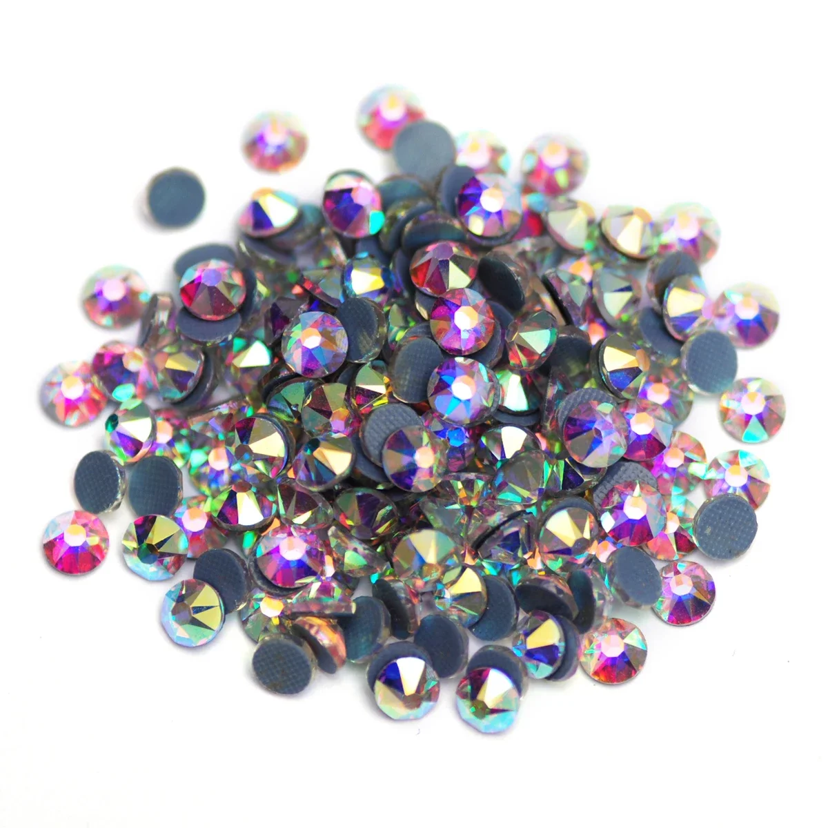 Xirius Facets Hotfix Strasssteine 8 Große 8 Kleine SS16 SS20 SS30 Crystal AB zum Aufbügeln auf Kleidung und Strass – Detail 1