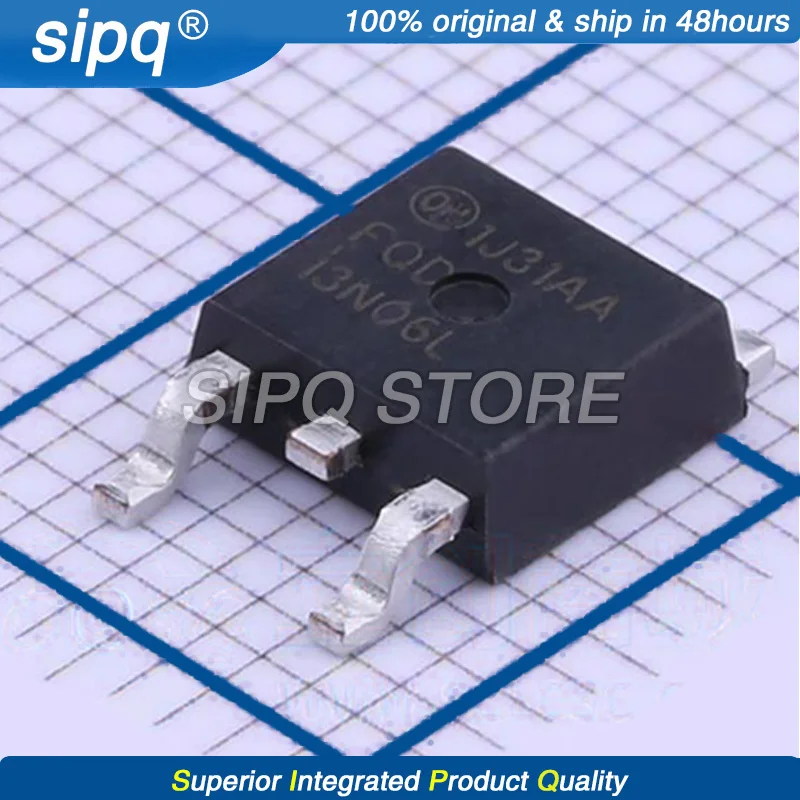 

10PCS/LOT FQD13N06LTM 13N06LTM 60V 11A 115MΩ@10V,5.5A 2.5V@250UA N CHANNEL DPAK MOSFETS Brand New and Original In Stock