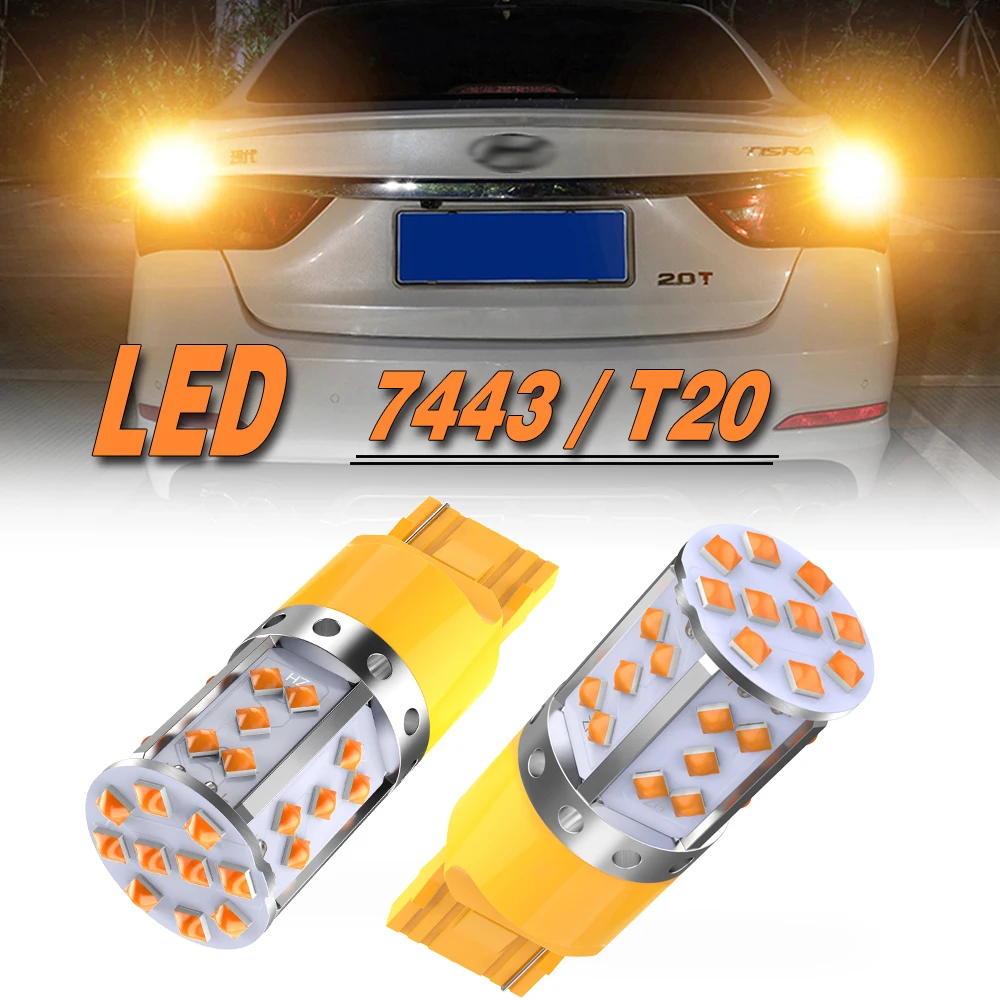 T20 7440 PY21W 7507 1156 P21W ba15s Bau15s LED Canbus No Hyper Flash Turn Signal Light Bulb Built-in Resistor Error Free