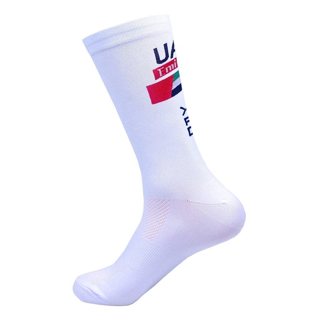 جديد الإمارات العربية المتحدة الدراجات الجوارب فريق INEOS دراجة ممرضة ضغط الطريق الدراجة تشغيل الجبلية الركبة عالية الأبيض الرياضة الجري جوارب لكرة القدم