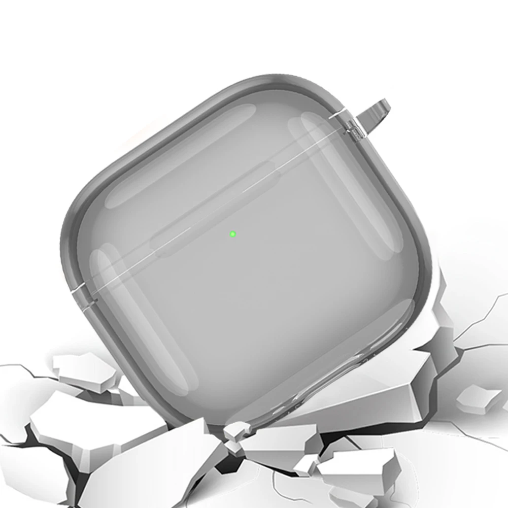 Capa protetora transparente para Apple Airpods 4, à prova de choque, pele macia, anti-queda, tampa do fone de ouvido sem fio, TPU, 2021