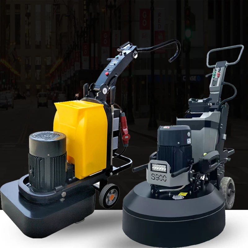 Dust-free large area concrete floor grinder automatic diamond grinder with engine high efficiency 7500W 380V