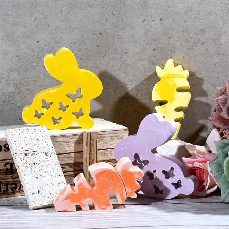 قوالب سيليكون متينة لأرنب عيد الفجل والفجل ديكورات عرض المنزل Y4QC #4