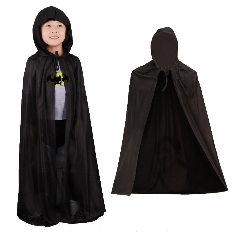 Halloween Cape Costumes for Women Men Adult Kids Children Boys Girls Red Black Vampire Witch Long Medieval Cloaks Hooded Cape