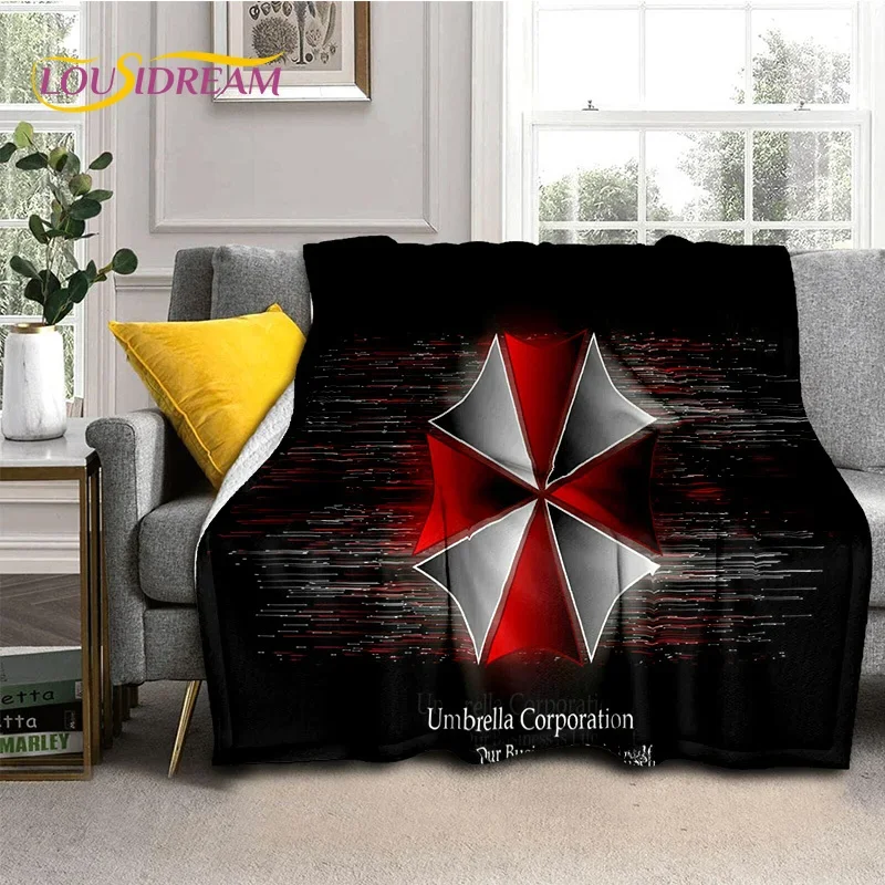 Horror Games R-Resident Evil Soft Flannel Blanket for Beds Bedroom Sofa Picnic,Throw Blanket for Cover Outdoor Leisure Nap Gift