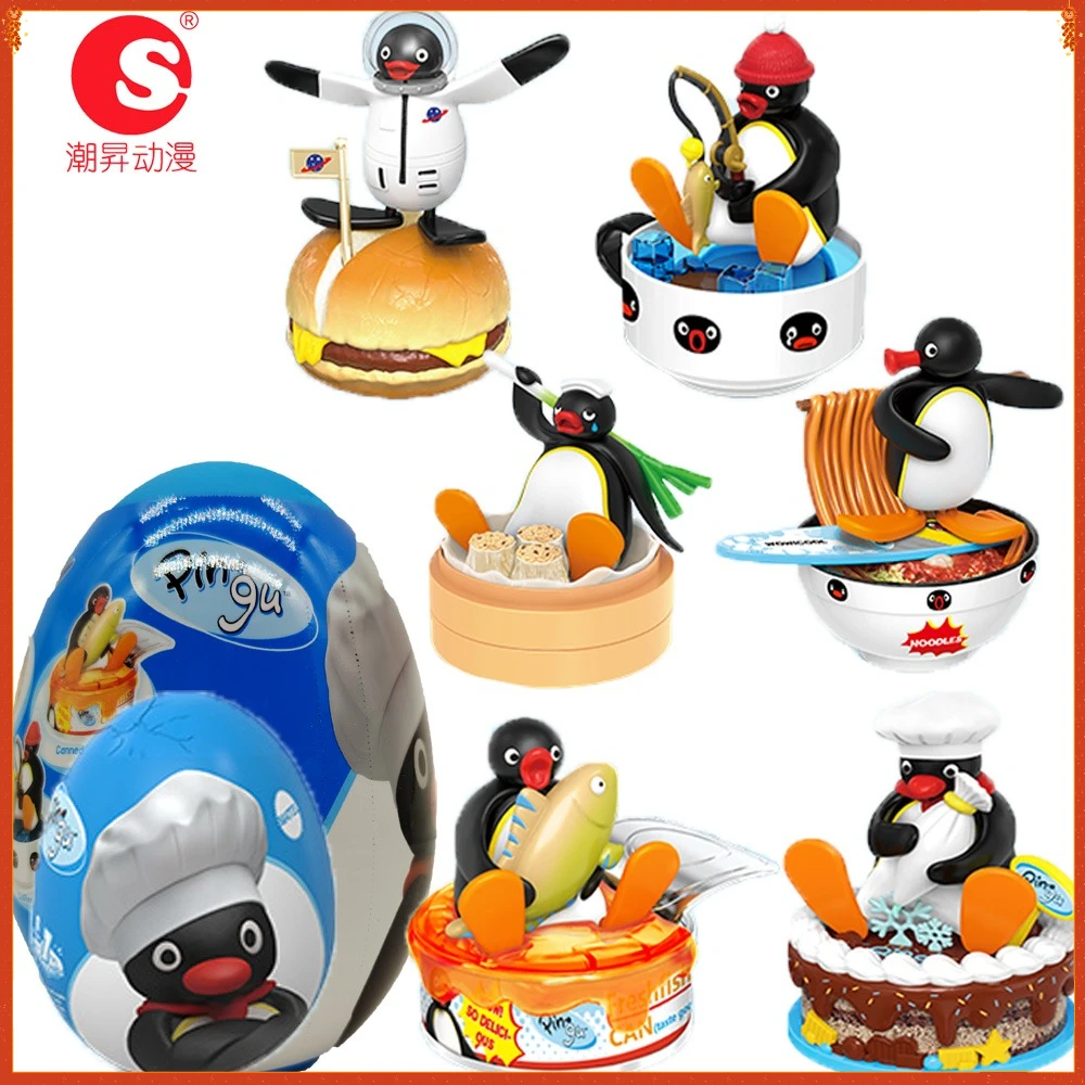 

New Genuine Pingu Fun Scene Series Gashapon Fun Ornament Blind Box Trendy Play Penguin Model Toys Kids Birthday Gifts Hot Sales