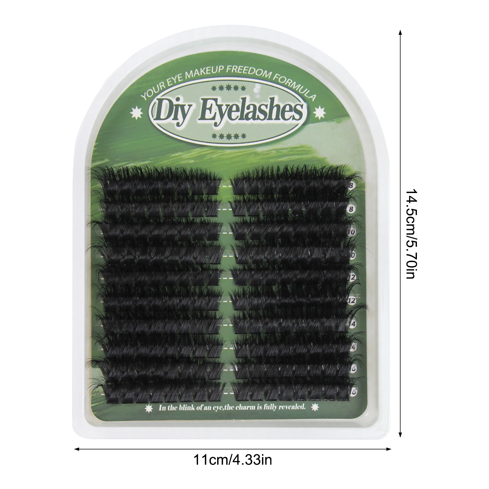 Kępki rzęs DIY 180 szt. mieszane długości 8-16mm skręt D czarne przedłużanie rzęs pojedyncze kępki naturalne rzęsy zwiększające objętość