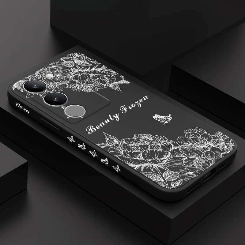 

Enchanting Peony Phone Case For VIVO V50 V40 V30 V29 V29E V27 V27E V25 V25E V23 V23E V21 V20 Y20 Y12 Y21 Y22 Pro Silicone Cover