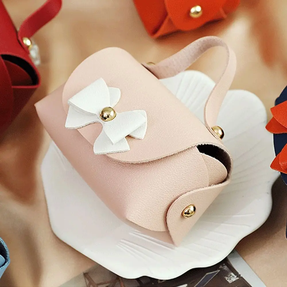 Chocolate Present Box Portable Leather Candy Bags Mini Exquisite Bowknot Handbag Fashion Gift Packing Bag Guest Souvenirs