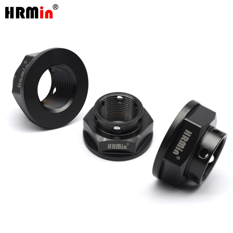 HRMin Factory 10.9 Grade Gr5 Titanium Wheel Nut Hub Nut for Wheel Axle Shaft M26 M24 M22 for Wheel Axle Shaft for HONDA
