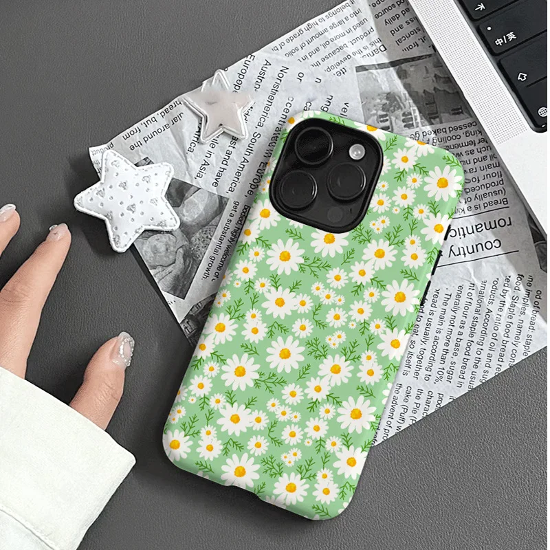 

Oil painting flower double-layer mobile phone case suitable for iPhone 16 15 14 13 12 11 Pro/ Max /Plus shock-proof back cover