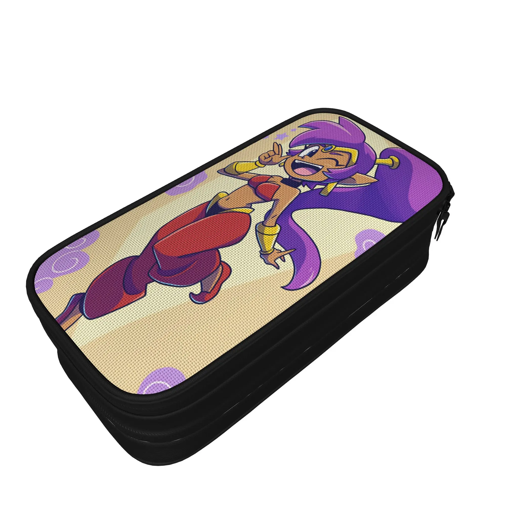 Shantae Half Genie Pencil Case  College Pencil Pouch Girls Boys Double Layer Cool Back To School Pencil Cases Pattern Supplies