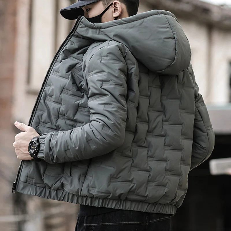 Inverno Trendy parka cappotti imbottiti in cotone giacca uomo parka Outdoor cappotto con cappuccio giacca a vento Casual cappotto caldo spesso giacca da uomo