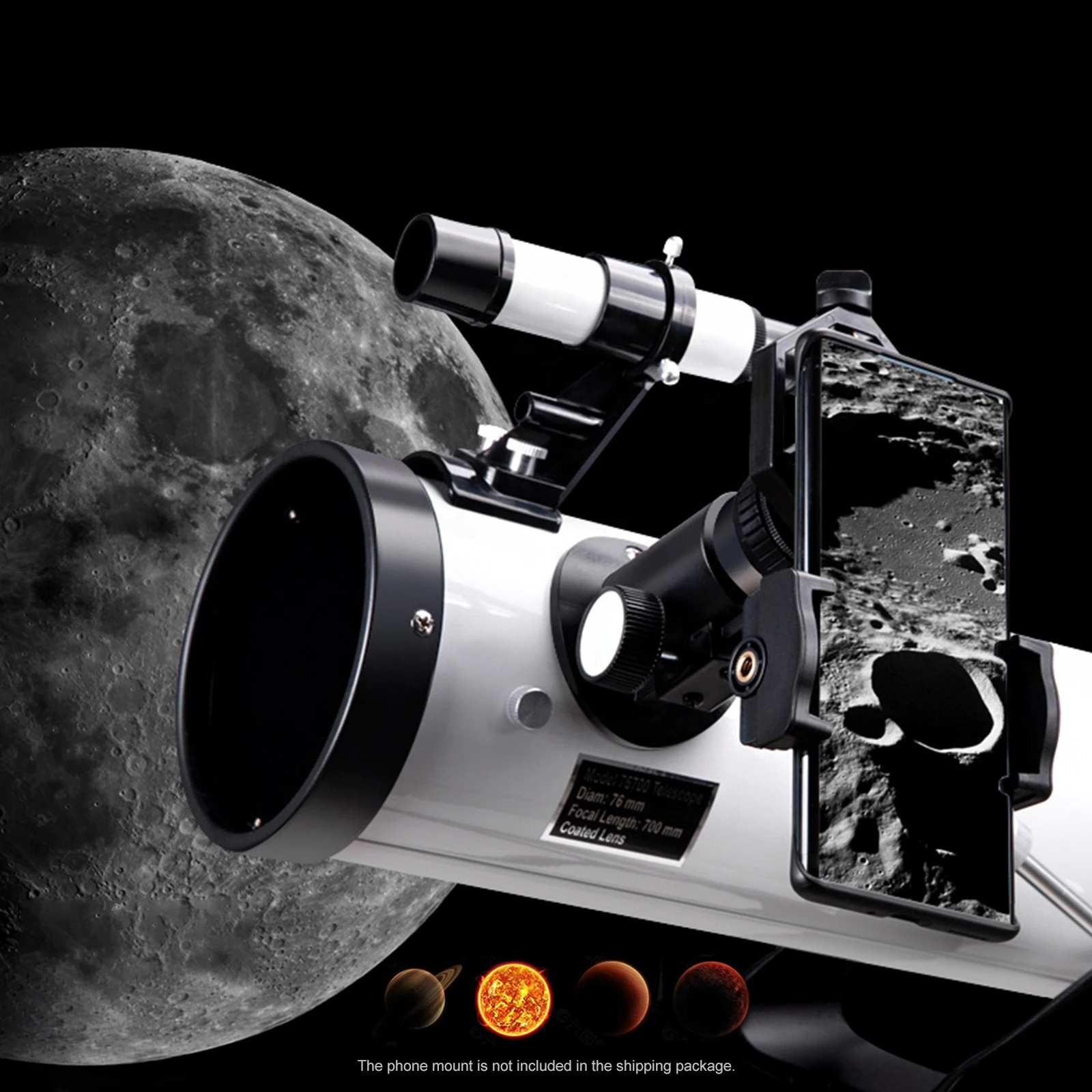 Astronomical Telescope 76mm Aperture 700mm High Powered Telescope Professional Telescope for Astronomy Beginners Gifts