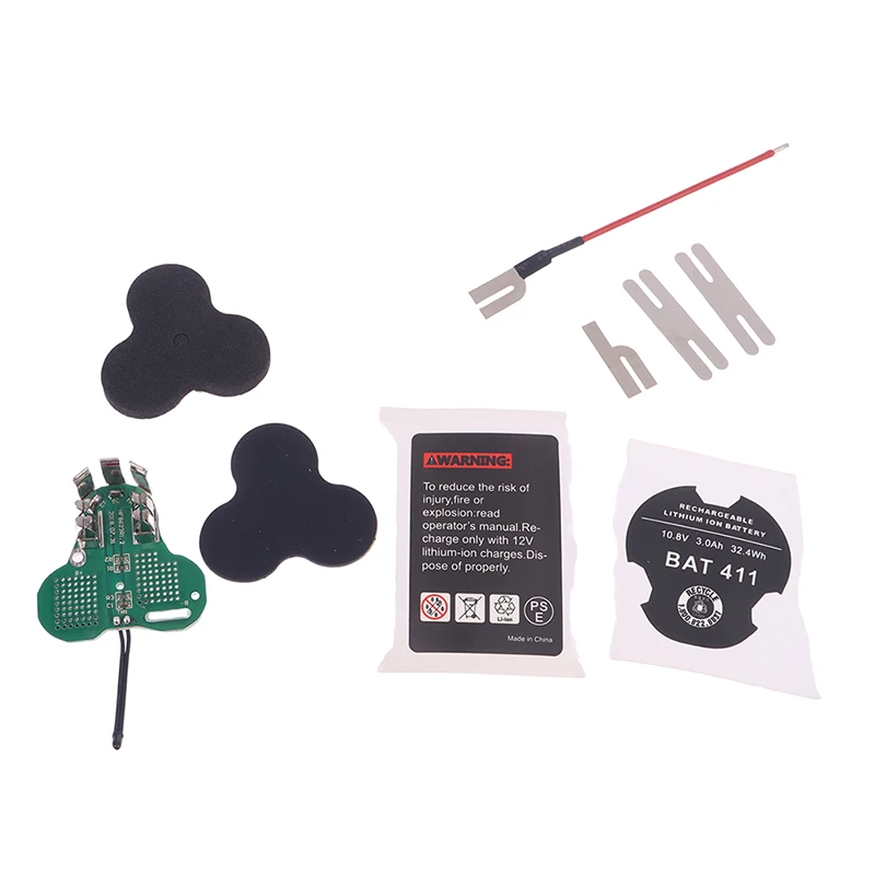 1set Battery Shell Plastic Metal Cases For 10.8V 12V BAT411 Lithium Battery PCB Circuit Board Kit GSA10.8V TSR1080