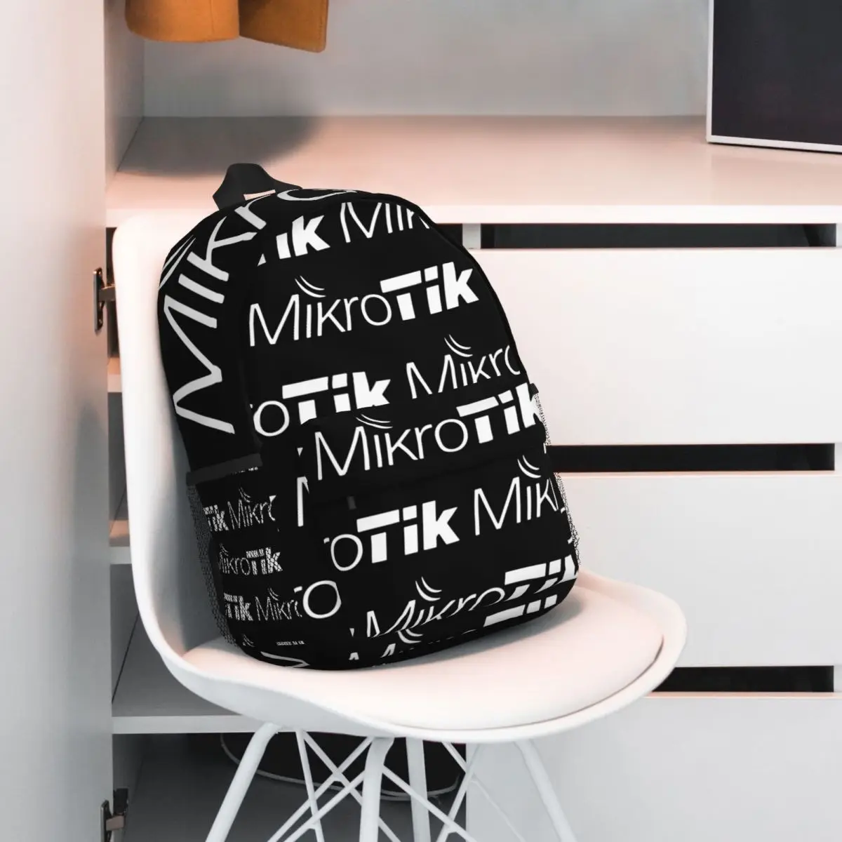 MikroTik Logo Backpack Middle High College School Student Bookbag