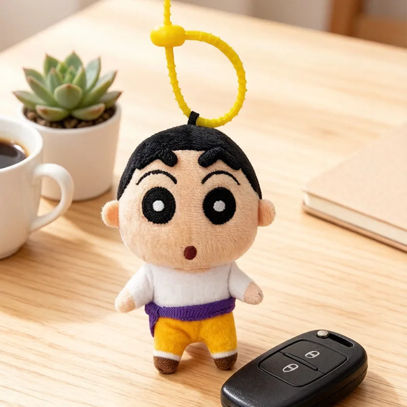 Cartoon Crayon Shin Chan Plush Keychain New Kawaii Japanese Anime Character Doll Backpack Zipper Decoration Friend'sbirthdaygift