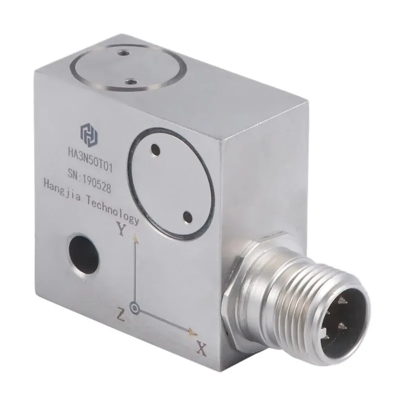100mv IEPE Triaxial Industrial Piezoelectric Vibration Sensor Accelerometer 50g 1~1000Hz IP65 Stainless Steel