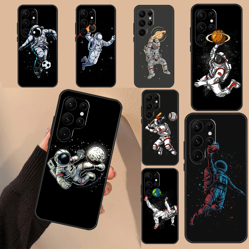 Astronaut Baseball Soccer Basketball Case For Samsung Galaxy S22 Ultra S20 FE S21 FE S9 S10 Note 10 Plus Note 20 S23 Ultra Cover