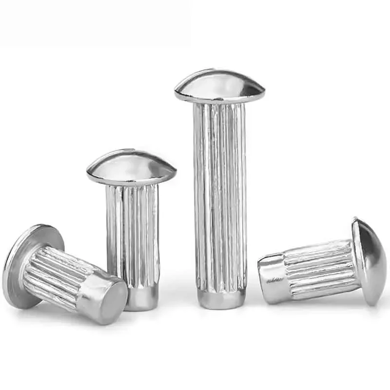 Aluminium M2 M2.5 M3 M4 Round Button Head Solid Rivets Knurled Shanks for Label Name Plate Diamete Length 3-12mm GB827