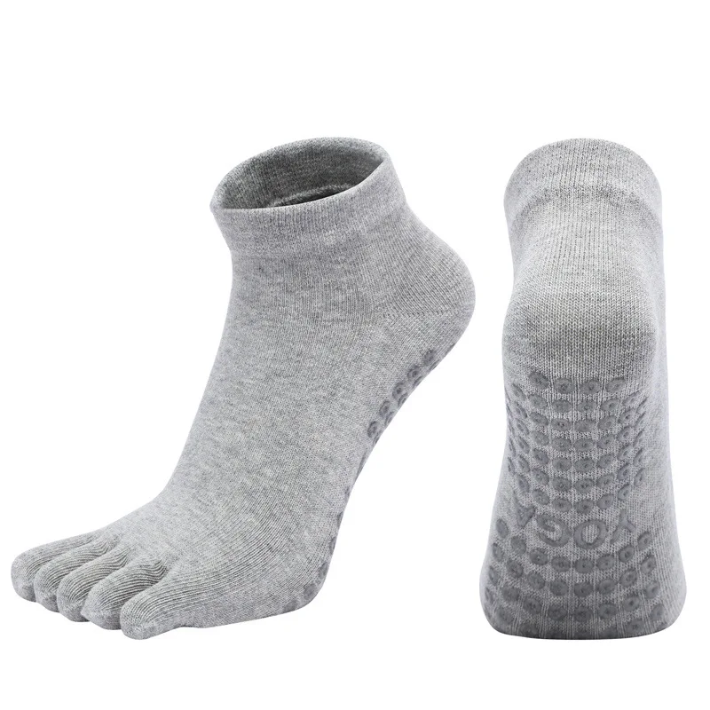 Pilates Dance Gym Yoga Socken Baumwolle Fünf-Finger rutschfeste Sportsocken Atmungsaktive, schnell trocknende, elastische Fitness-Socken – Detail 13