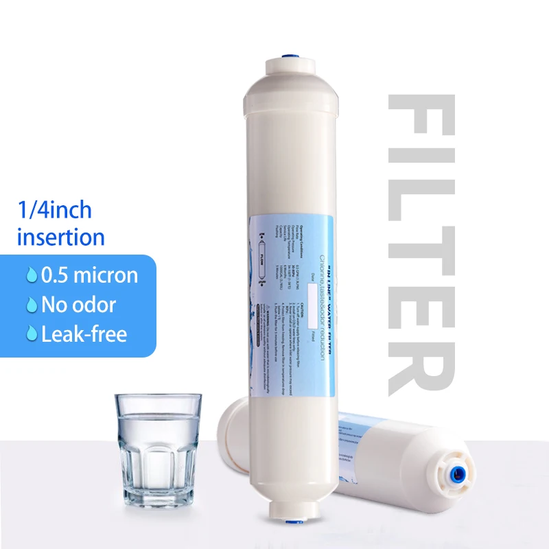 2pcs T33 water purifier activated carbon mineralization filter cartridge reverse osmosis refrigerator filter