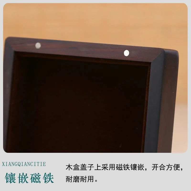 Rosewood Collection Box Purple Sandalwood Solid Wood Jewelry Organizer Box Wenwan Buddhist Beads Bracelet Bangle Storage Case