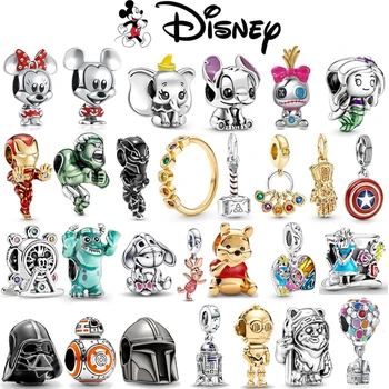Nieuwe 925 sterling zilveren Mickey Minnie Vinnie charme van ley 925 ketting kralen fit originele armband DIY hanger dames sieraden