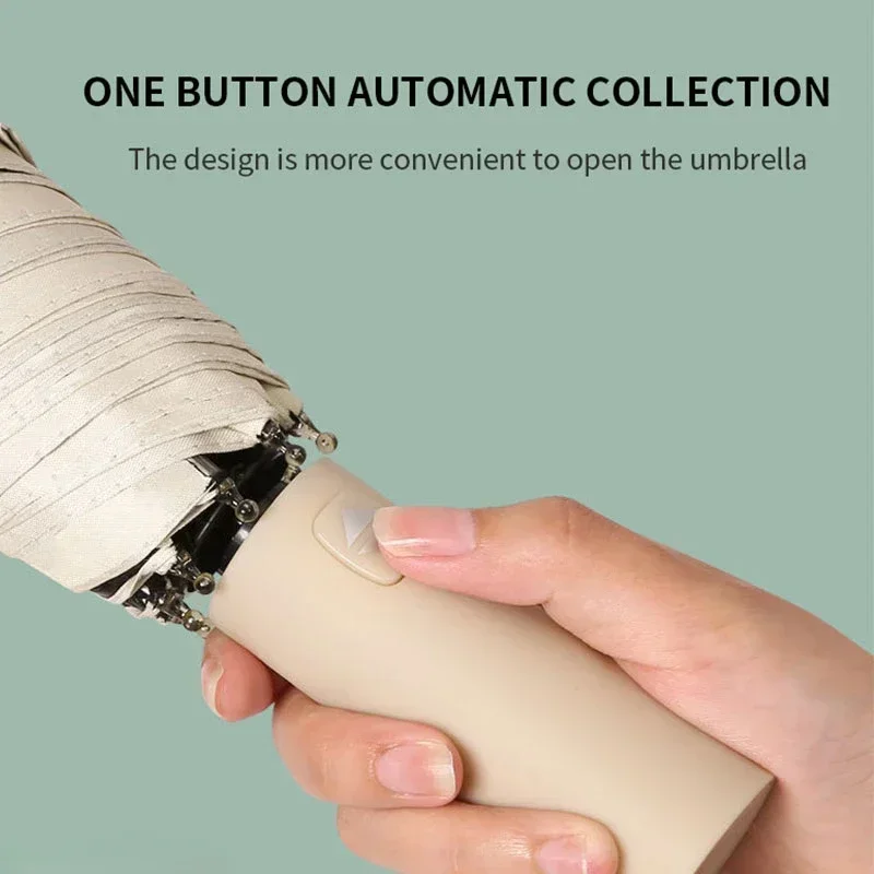 Ombrello automatico Xiaomi 24 Ombrello automatico in tinta unita a forma di osso Luce pieghevole Parasole esterno di grandi dimensioni Protezione UV