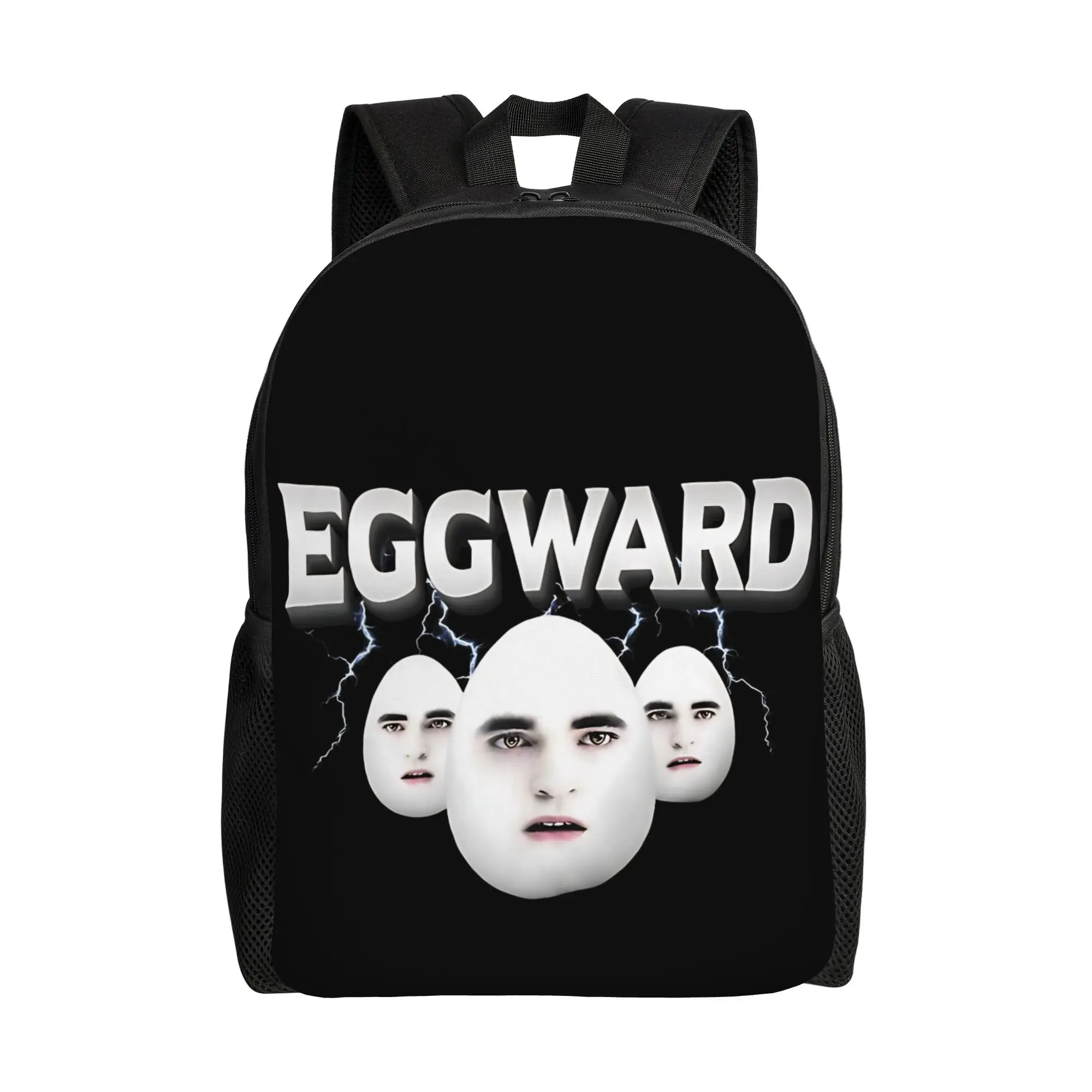 Eggward Parody Meme Funny Backpack for Men Women Cool Student Work Daypack Twilight Edward Cullen Laptop Shoulder Bag Durable