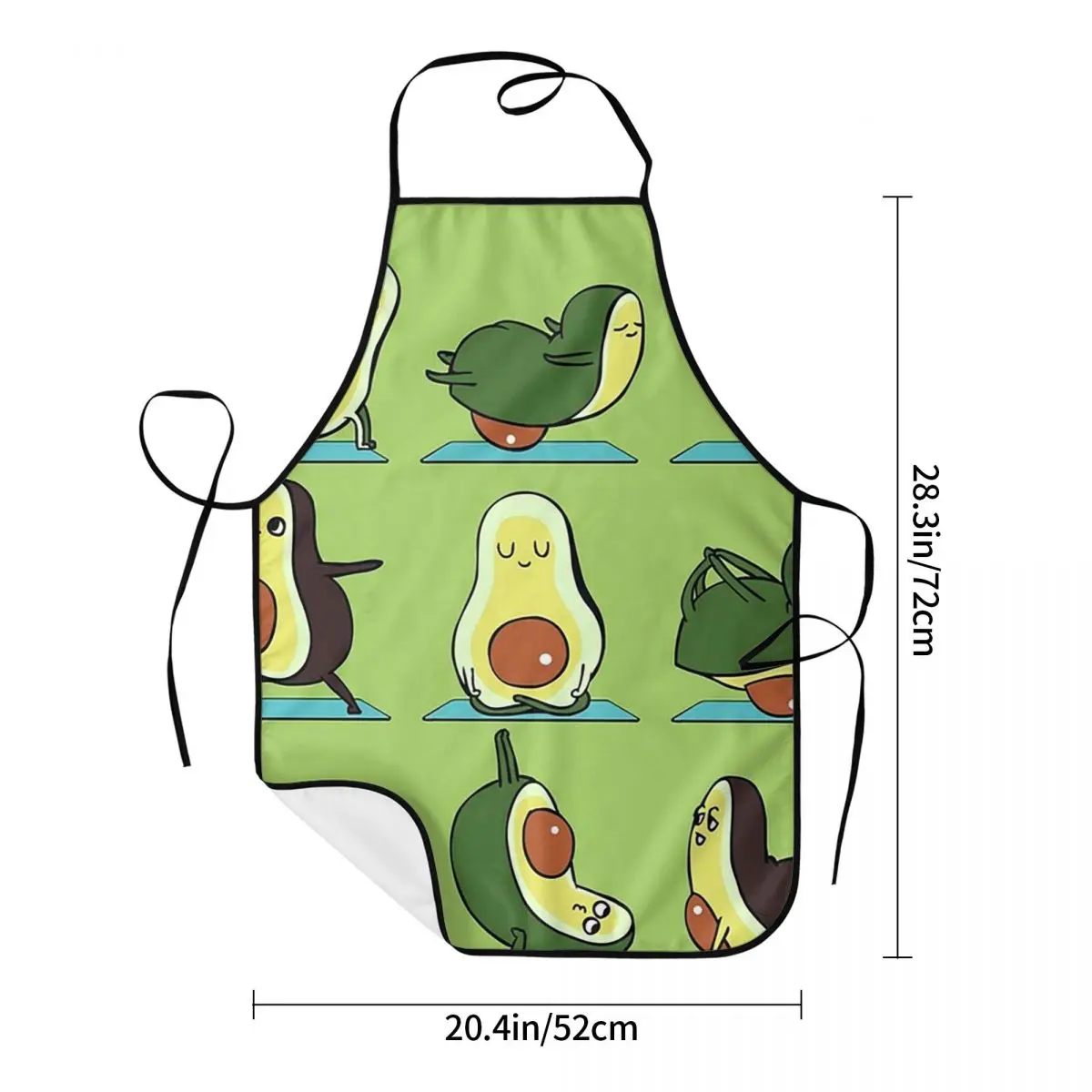 Avocado Yoga Aprons Chef Cooking Baking Tablier Sleeveless Bib Kitchen Cleaning Pinafore for Women Men Painting