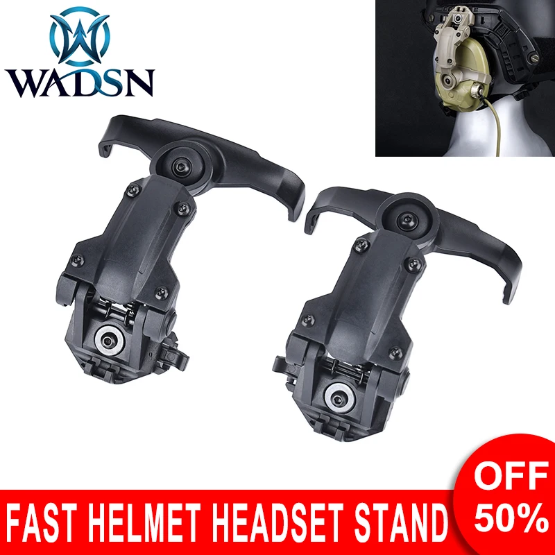 

WADSN Wendy FLUX Helmet AMP Headset Adapter 360° Rotation Nylon Earmuff Stand For Hunting Shooting Headphon CS Wargame Cosplay