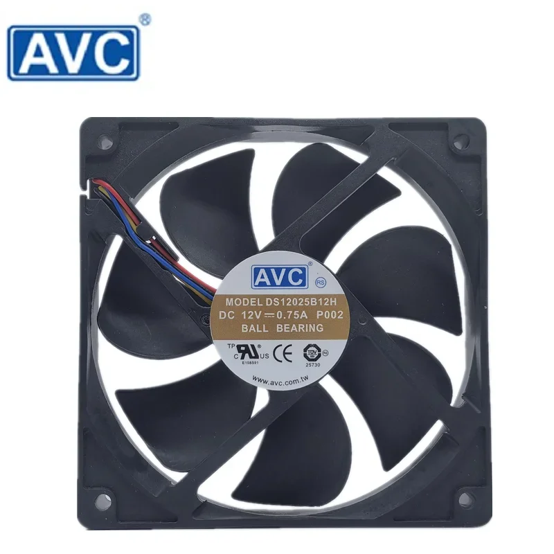 

+New 12cm for AVC DS12025B12H 12V 0.75a 12025 large air volume temperature controlled cooling fan