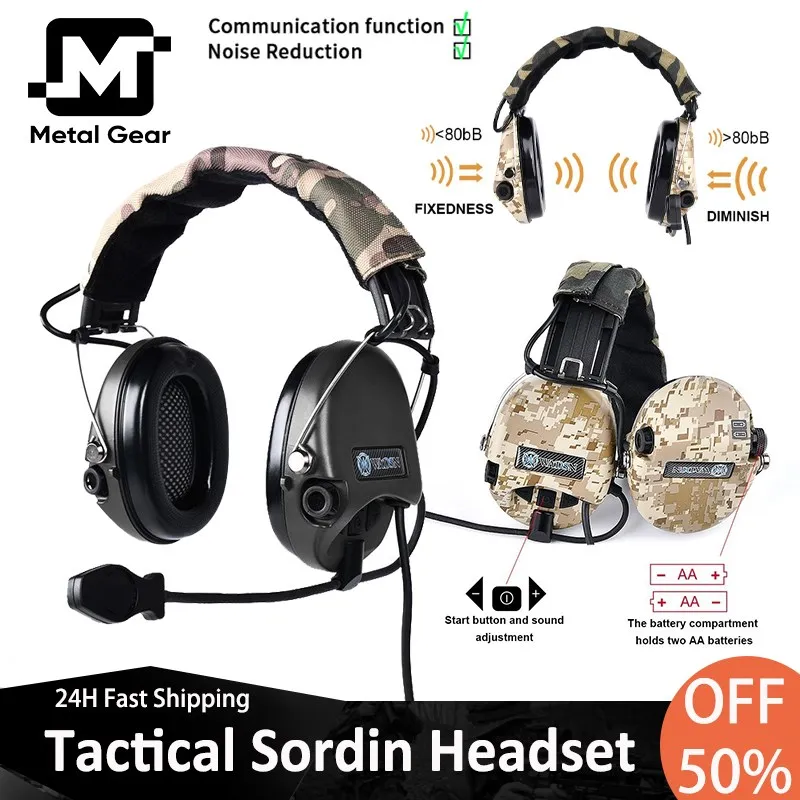 WADSN Tactical MSA  Active Pickup Noise Reduction Sordin Headset Civilian Outdoor Hunting Shooting Hearing Protect Earphone