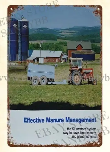 HARVESTORE EFFECTIVE MANURE MANAGEMENT metal tin sign home goods decor