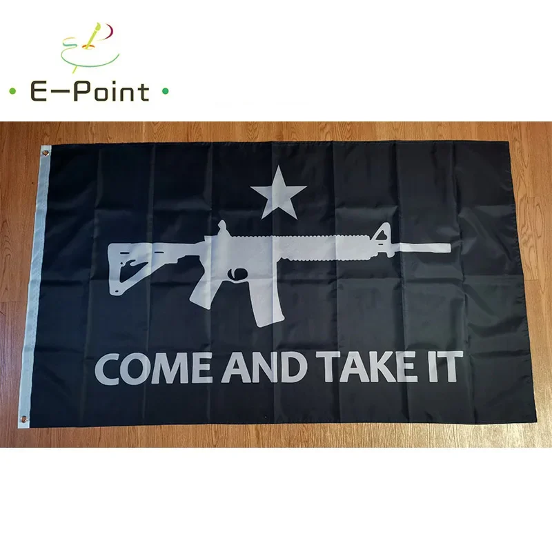 

Come And Take IT Gun Flag 3 фута * 5 футов (90*150 см) Размер Рождественские украшения для дома Флаг Баннер Крытый Открытый Декор M34