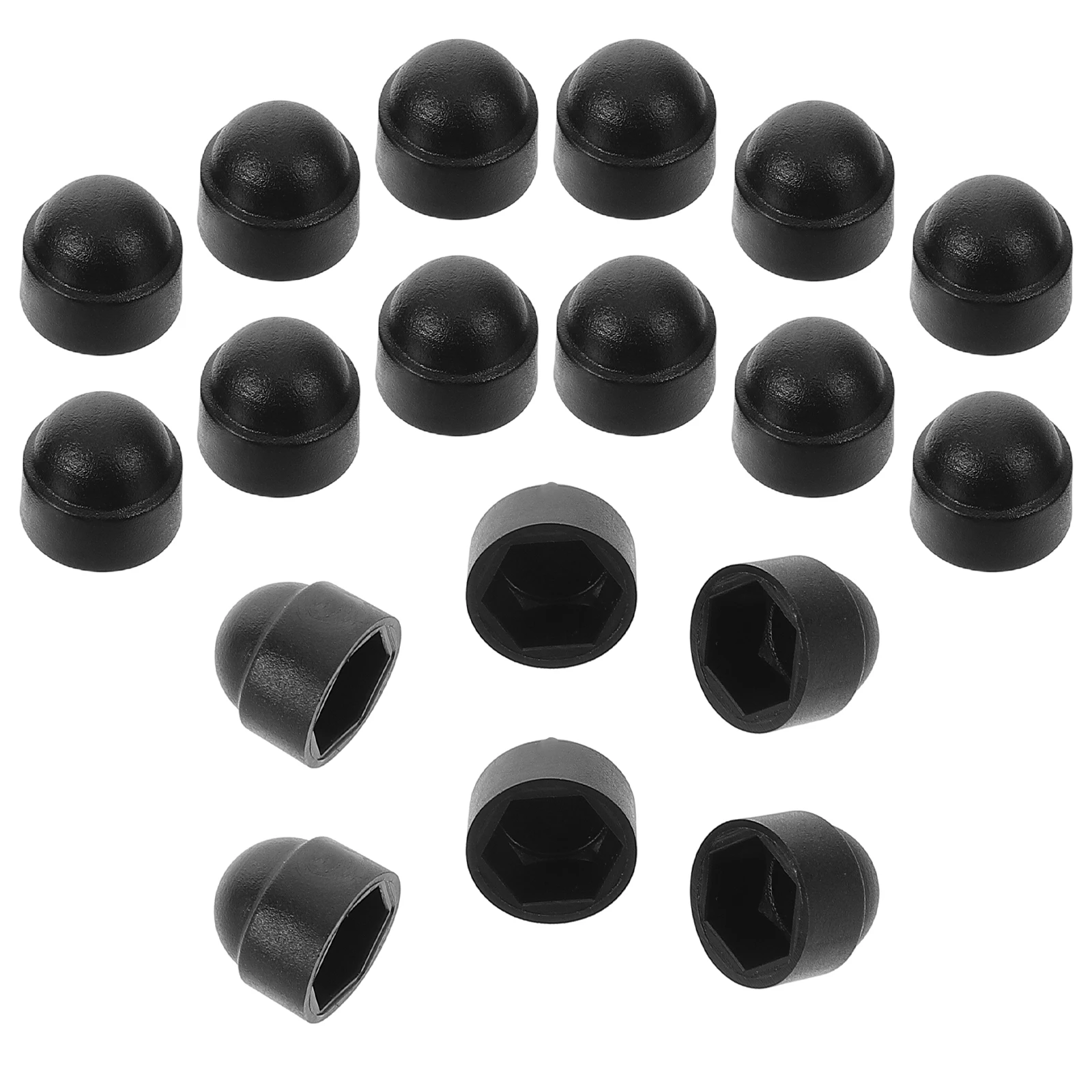 

25pcs Screw Screw Heads Caps Nut Cover Black Plastic Decorative Motorcycle Head Protector Furniture Hinge Bolt Snap