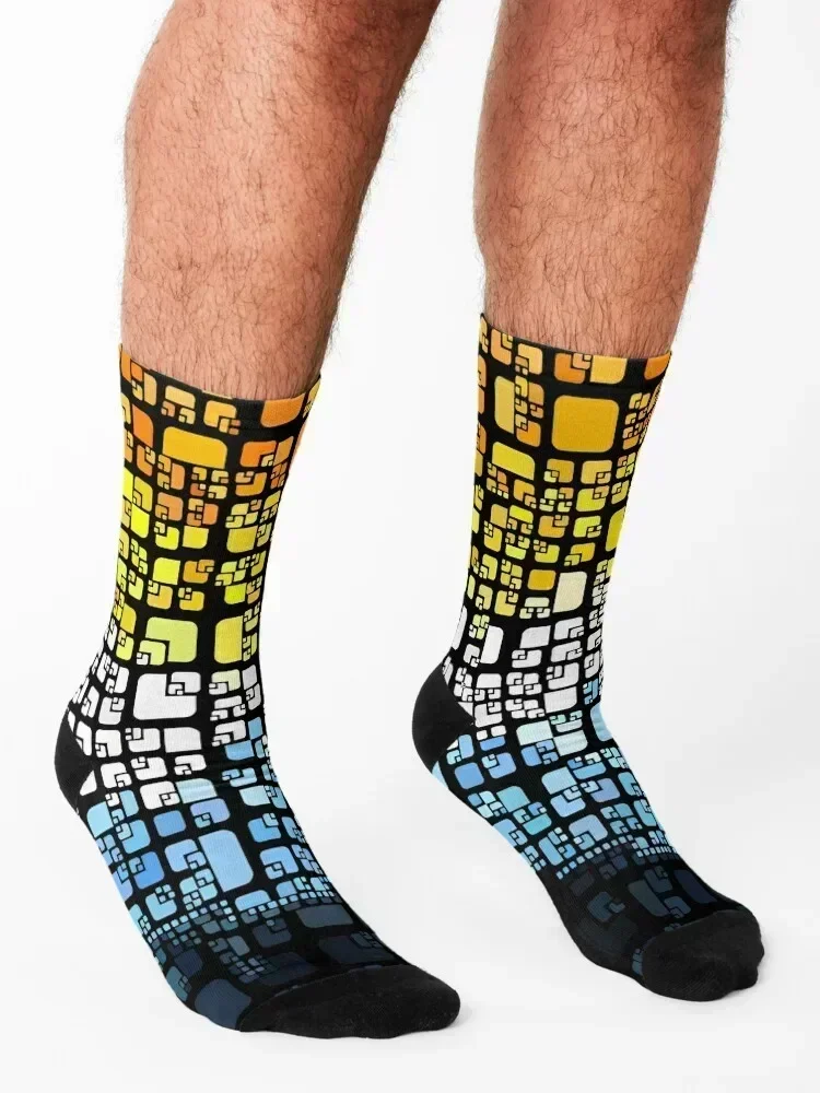 Retro Geometric Abstract AroAce Pride Socks ankle custom sports new year winter Woman Socks Men's