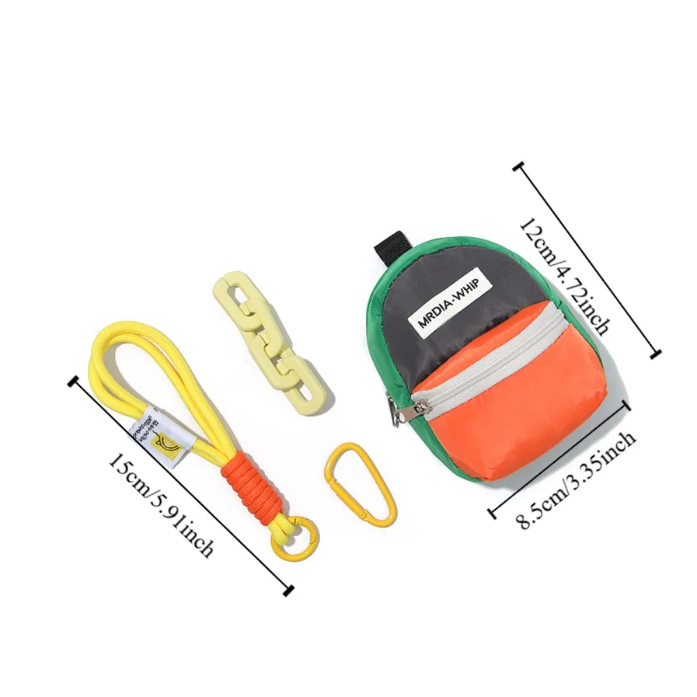 Kawaii Macaron Color Mini Coin Purse Backpack Pendant Anti Loss Key Chain Wallet Multifunctional Durable Earphone Bag Outdoor