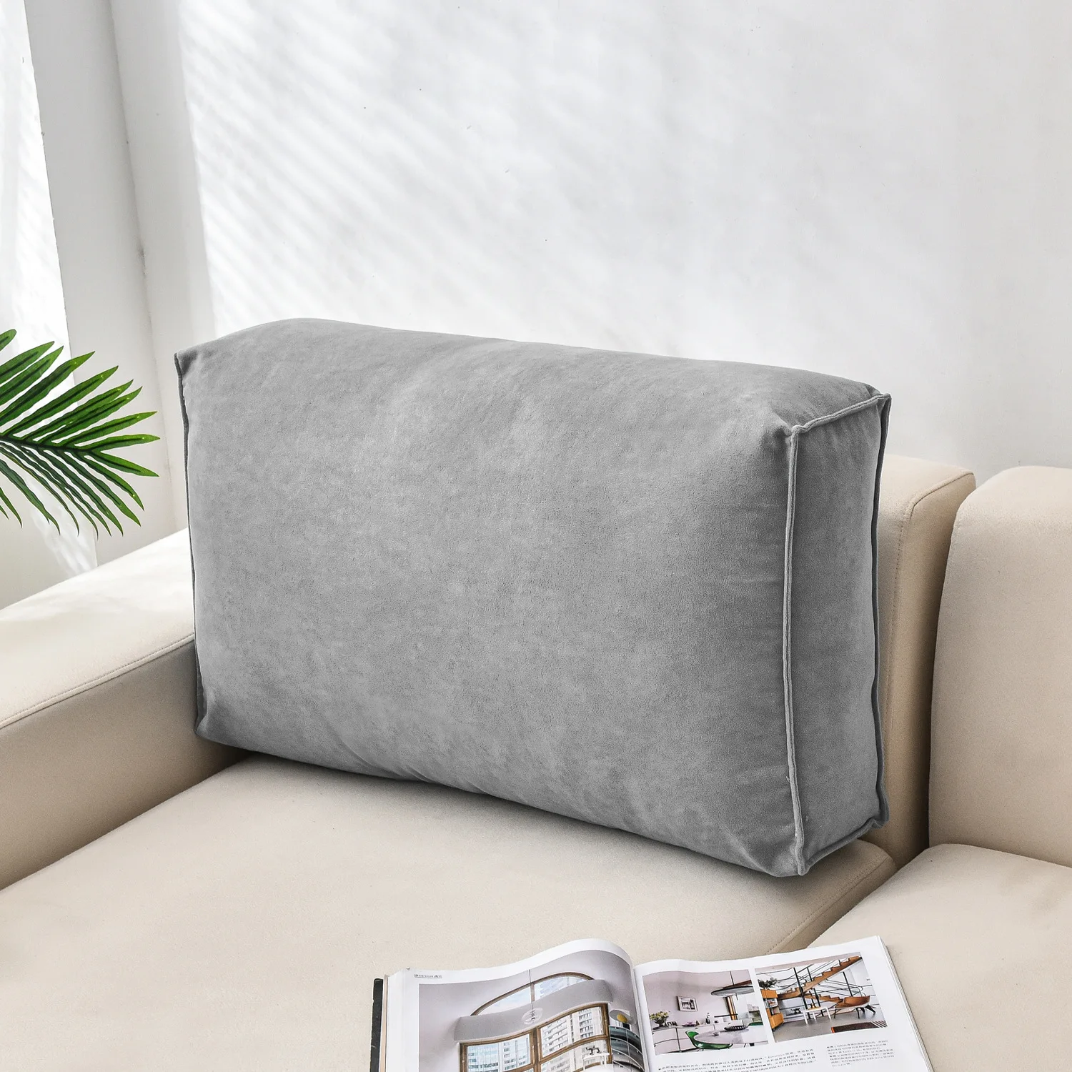 

Large Backrest Soft Bed Waist Couch Pillows Cushions Home Decor Back Tatami Rectangular Pillow Cushion Ergonomic Support Pillow
