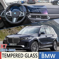 For BMW X7 G07 2019~2022 Car Navigation Instrument GPS Auto Rear Seat Display TV Film Touch Full Screen Protector Tempered Glass