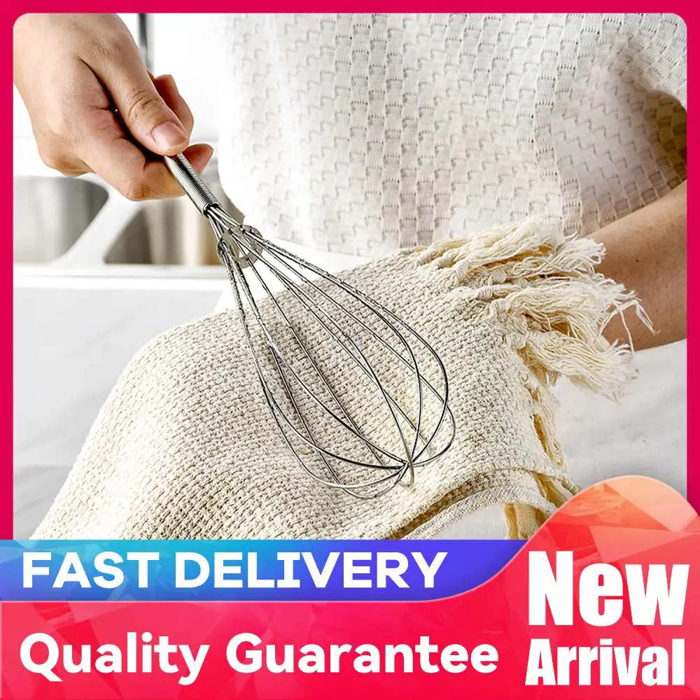 Manual Kitchen Whisk Stainless Steel Metal Whisk Handheld Whisk for Mixing Whisking Beating Stirring