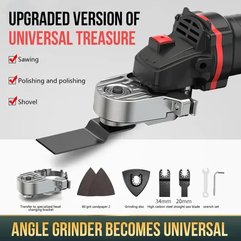 

Angle Grinder Conversion Universal Head Set Multi Function Electric Trimming Shovel Polishing Tool For Cutting Sanding Drilling